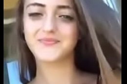 Cute russian teen on the balcony in glum bikini in Turkey